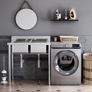 Freestanding Food Prep Sink Commercial Prep & Utility Sink Workstation Stainless Steel 1 Compartment Sink with Legs for Kitchen - 1 of 4