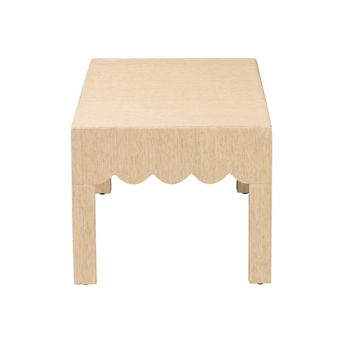 bali & pari Mason Natural Grasscloth Coffee Table Beige - thumbnail 3