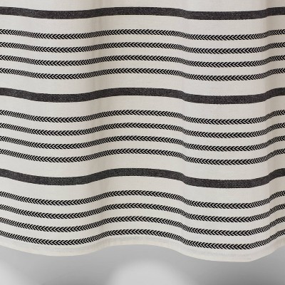 Striped Shower Curtain Black/White - Threshold&#8482;