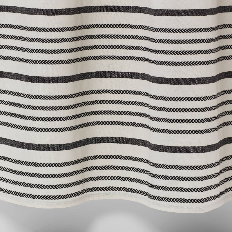 Striped Shower Curtain Black/White - Threshold&#8482;, 4 of 12