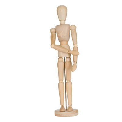 Creative Mark Wood Figure Manikins - Smooth, Sanded, Wood Figures For Teaching Perspective and Form - [Wax Finish | Male | 12"]
