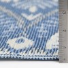 5'x7' Blue/Green Palm Plastic Outdoor Rug - 3 of 4