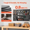VEVOR Metal Pegboard Panels, 24" x 12" Pegboard, 4 Panels, Heavy Duty Steel Peg Board Wall Organizer, Black - 4 of 4