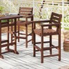 Tangkula Patio Bar Stools Set of 4 Tall Adirondack Chair w/ Backrest Armrests & Footrests - 3 of 4