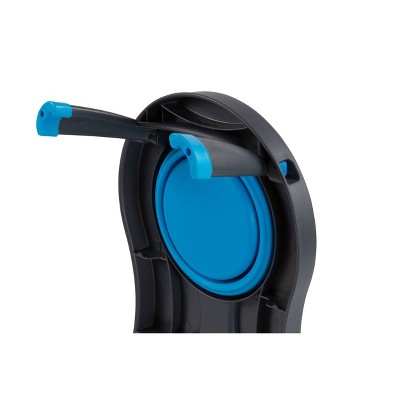 Small Blue Elevated Pet Feeder with Collapsible Bowls