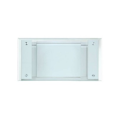 Nevaeh 47'' Clear Glass and White Gloss Coffee Table with Storage