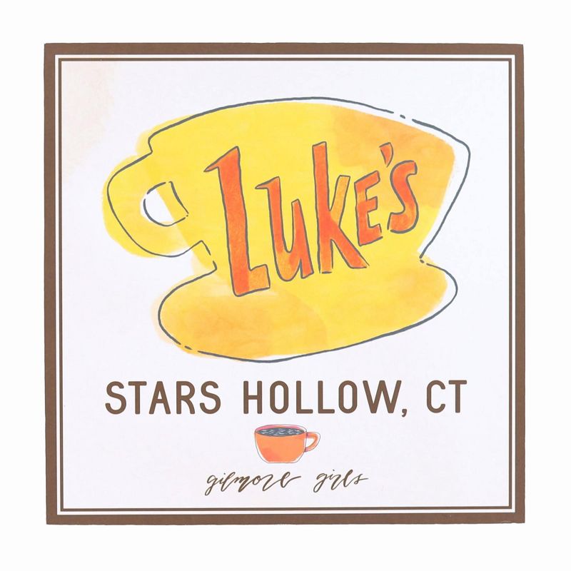 Silver Buffalo Gilmore Girls Lukes Diner 6 x 6 x 1.5 Inch MDF Wood Wall Art, 1 of 3