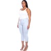 Women's Plus Size Capri Jeans - White Mark - 2 of 4