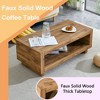 PAGED Mid-Century Style 2-Tier Wooden Coffee Table for Living Room,Minimalist Design Center Table Tea Table End Table with Storage - 4 of 4