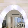 Whizmax Vanity Desk with Mirror and Lights, Wood Makeup Dressing Table with Oval Mirror & Stool,3 Colors Lighting Modes,White - 4 of 4