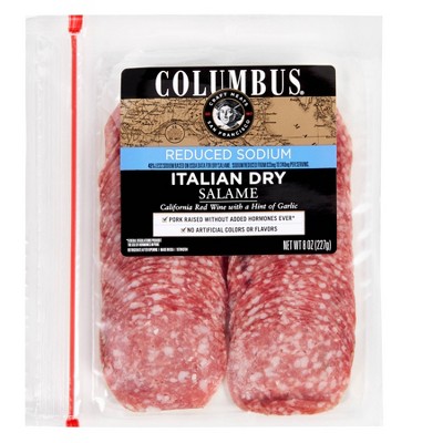 Columbus Reduced Sodium Italian Dry Salame Deli Meats - 8oz
