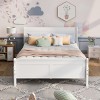 ALEXOUN Classic Style Queen Size Wood Platform Bed with Headboard and Footboard & Wood Slat Support and Solid Wood Legs, No Box Spring Needed (White) - 2 of 4