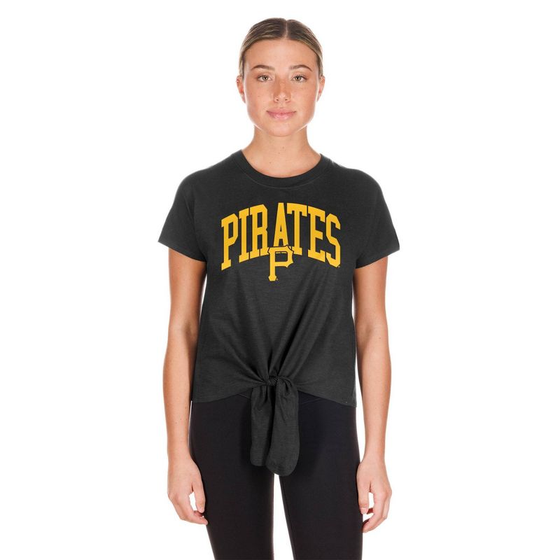 MLB Pittsburgh Pirates Women&#39;s Front Knot T-Shirt, 5 of 7