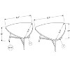 Monarch Specialties Table Set 2Pcs Set Coffee End Side Accent Living Room Metal Laminate Beige Black Contemporary Modern - 4 of 4