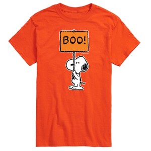 Men's - Peanuts - Snoopy Boo Sign Short Sleeve Graphic T-Shirt - 1 of 4