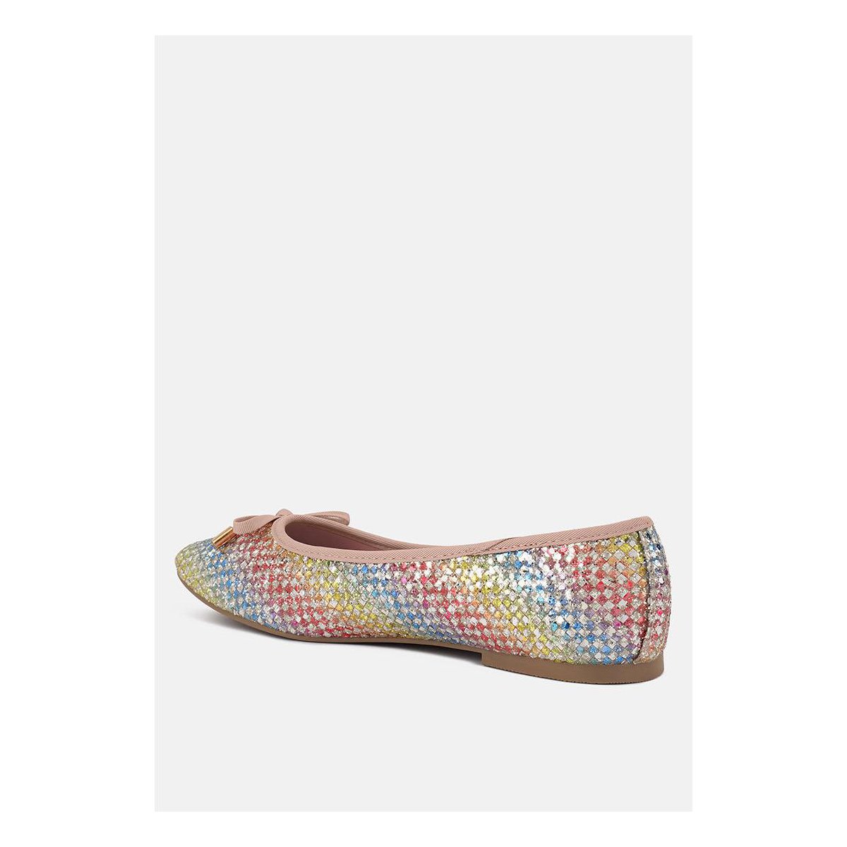 Обувь London Rag Womens Glitter Faux Leather Flat Ballerinas 5 — фото 3