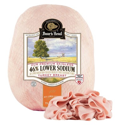 Boar’s Head 46% Lower Sodium Turkey - 7lbs - priced per lb