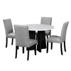 Merax Elegant 5-Piece Round Dining Table Set - 3 of 4