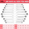 20-Piece Ratcheting Combination Wrench Set with Fixed Head & 72 Teeth, SAE 1/4-3/4", Metric 6-19mm, Chrome Vanadium Steel, and Storage Bag - 2 of 4