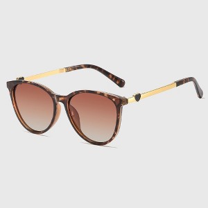 Anna-Kaci Women's Cat-Eye Sunglasses with Heart-Accent Temples - 1 of 4