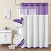 BAGOKIE 72"x75" Waffle Weave Hookless Shower Curtain, Pack of 1 - 2 of 4