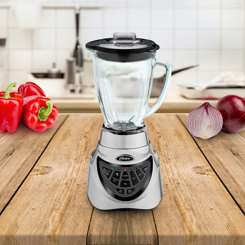 Oster Pro 500 900 Watt 7 Speed Blender in Chrome with 6 Cup Glass Jar, 3 of 5