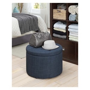 Designs4Comfort Round Shoe Ottoman - Breighton Home - 1 of 4