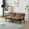 TiramisuBest Furniture,Bedroom furniture,Living room furniture,sofa with thick cushion,Sofa bed,Sleeper sofa with metal feet,White - 3 of 4