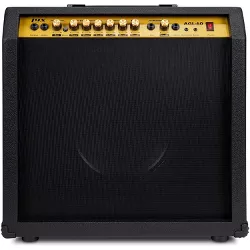 LyxPro 60 Watt Electric Guitar Amplifier | Combo Solid State Studio & Stage Amp with 10” 4-Ohm Speaker, Custom EQ Controls, Drive, Delay, ¼” Passive/Active/Mic Inputs, Aux in & Headphone Jack