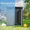 Metal Outdoor Storage Shed 5 x 3FT Lockable Metal Garden Shed Hinged Door Padlock Anti-Corrosion Storage House for Bike Trash Can Trash Can Patio Lawn - 3 of 4