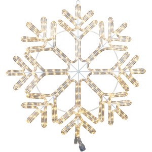 Novelty Lights Christmas LED Snowflake Sculpture, Warm White, Made With LED Rope Light - 1 of 2