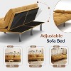 UNISOAR Sofa Bed Convertible 70 inch Solid Wood Couch for Living Room, Chenille Fabric, 2 Cushions, Gray/Orange/Black - 2 of 4