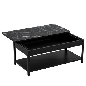 Dexmalle Rectangular double-layer coffee table with hidden storage compartment and fingerprint lock - 1 of 4