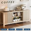 Mid Century TV Stand for TVs Up to 65 Inches,Modern Media Console with Storage Cabinets & Open Shelves - 3 of 4