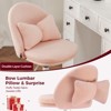 COMHOMA Vanity Chair with Back, Velvet Desk Chair Gift for Girls, Small Office Chair with Wheels, Stylish Bedroom and Living Room - 2 of 4