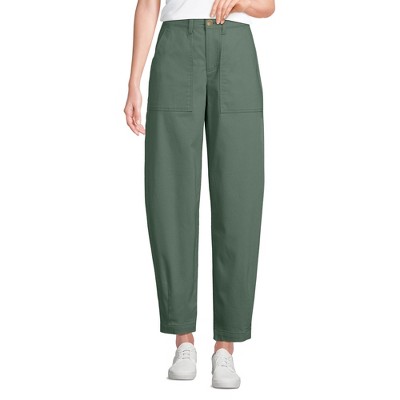 Lands' End Women's High Rise Barrel Leg Chino Pants