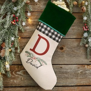 FIONECA Festive Foliage Personalized Christmas Stocking
,Green - 1 of 1