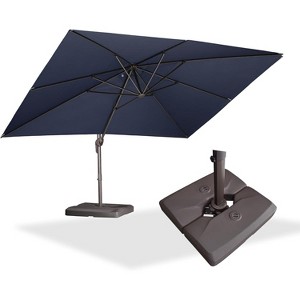 PURPLE LEA Cantilever Patio Umbrella with Base Included Square Umbrella with 360° Rotation and Aluminum Offset Hanging Outdoor Umbrella - 1 of 1