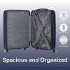 NAYSAYE Luggage ABS Hardshell 3 Piece Spinner Set with TSA Lock and Multi Position Handle for Travel, Blue, 20.87"*11.81"*30.31" - 4 of 4