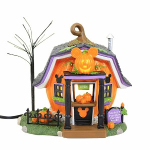 Enesco 5.25 In Mickey's Pumpkintown Carving Studio Halloween Disney Mouse Ears Village Buildings - 1 of 3