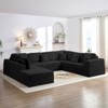 Mjkone 136" U-Shaped Modular Corduroy Sectional Sofa,Modern 7-Seater Deep Seats Sofa with Movable Ottoman - 3 of 4