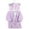 Hudson Baby Infant Boy Plush Animal Bathrobe, Purple Elephant, 0-9 Months - 2 of 2