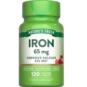 Nature's Truth Iron Ferrous Sulfate 65mg | 120 Tablets - 1 of 4