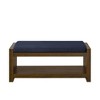 Kumasinova 40"/47" Entryway Bench with Lower Shelf,Modern Shoe Rack Bench with Removable Cushion,End of Bed Storage Bench for Bedroom,Entryway - 3 of 4