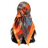 Anna-Kaci Women's Satin Square Scarf with Paisley Print Pattern 35.5×35.5 Inches - 3 of 4
