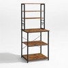 VASAGLE Coffee Bar, Bakers Rack for Kitchen with Storage, 6-Tier Kitchen Shelves with 6 Hooks, Microwave Stand, Industrial - 2 of 4