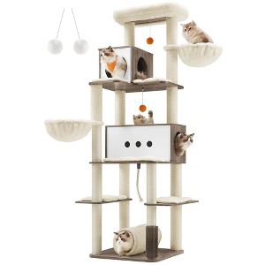 Feandrea Cat Tree, 77.5-Inch Tall Modern Cat Tower, Multi-Level Cat Condo for Indoor Cats - 1 of 4