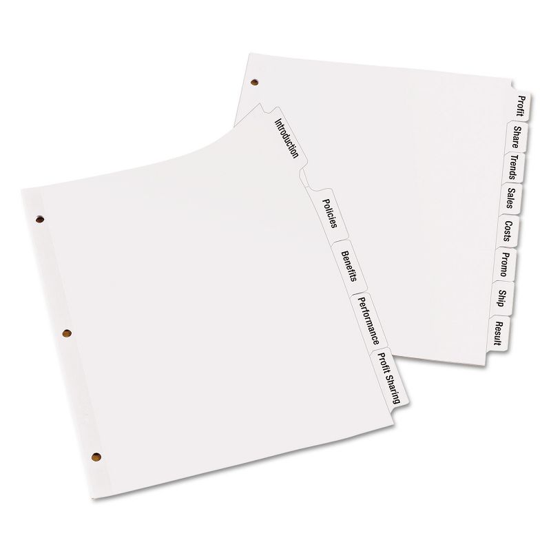 Avery Print & Apply Clear Label Dividers w/White Tabs 8-Tab Letter 5 Sets 11493, 5 of 9
