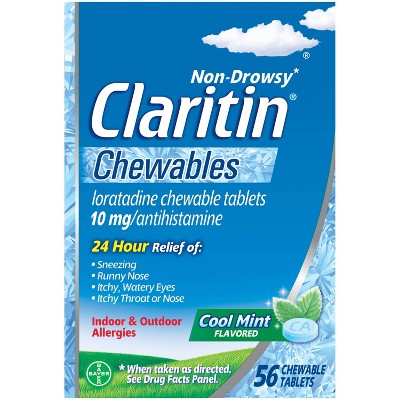 Claritin Loratadine Cool Mint Chewables - 56ct