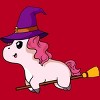 Men's Design By Humans Witch Unicorn Halloween T Shirt By thebeardstudio T-Shirt - 2 of 4